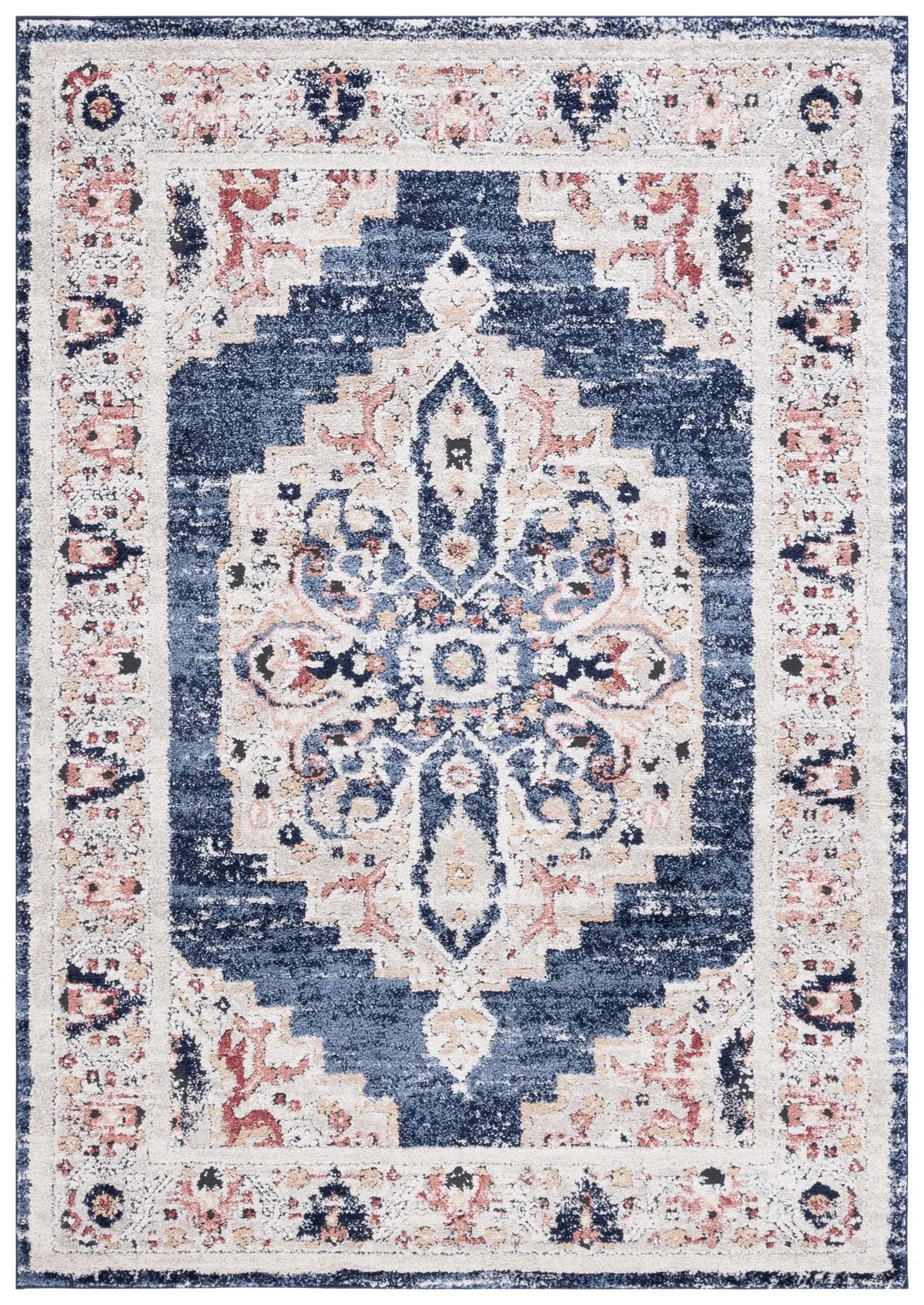 Safavieh Luna 4'-5" x 6'-5" Rug in Navy / Beige