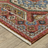 Oriental Weavers Sphinx HASTINGS HA05R Pink Geometric Rugs - corner detail