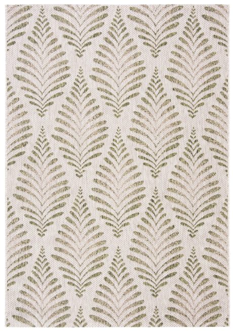 Safavieh Courtyard 4'-0" x 5'-7" Rug in Beige / Green