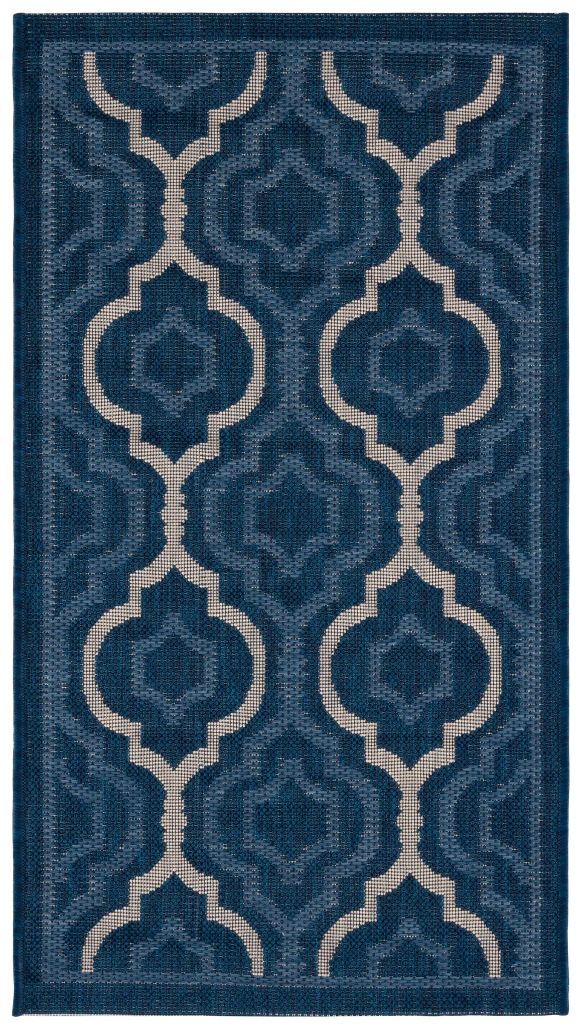 Safavieh Courtyard 2'-0" x 3'-7" Rug in Navy / Beige