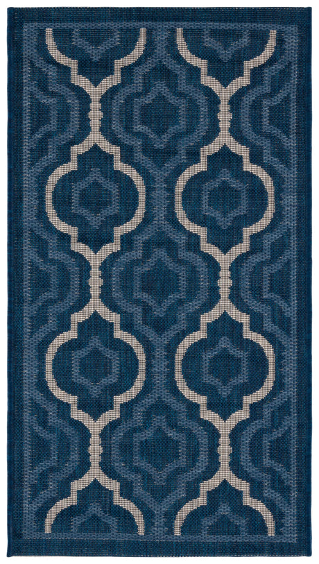 Safavieh Courtyard 2'-0" x 3'-7" Rug in Navy / Beige