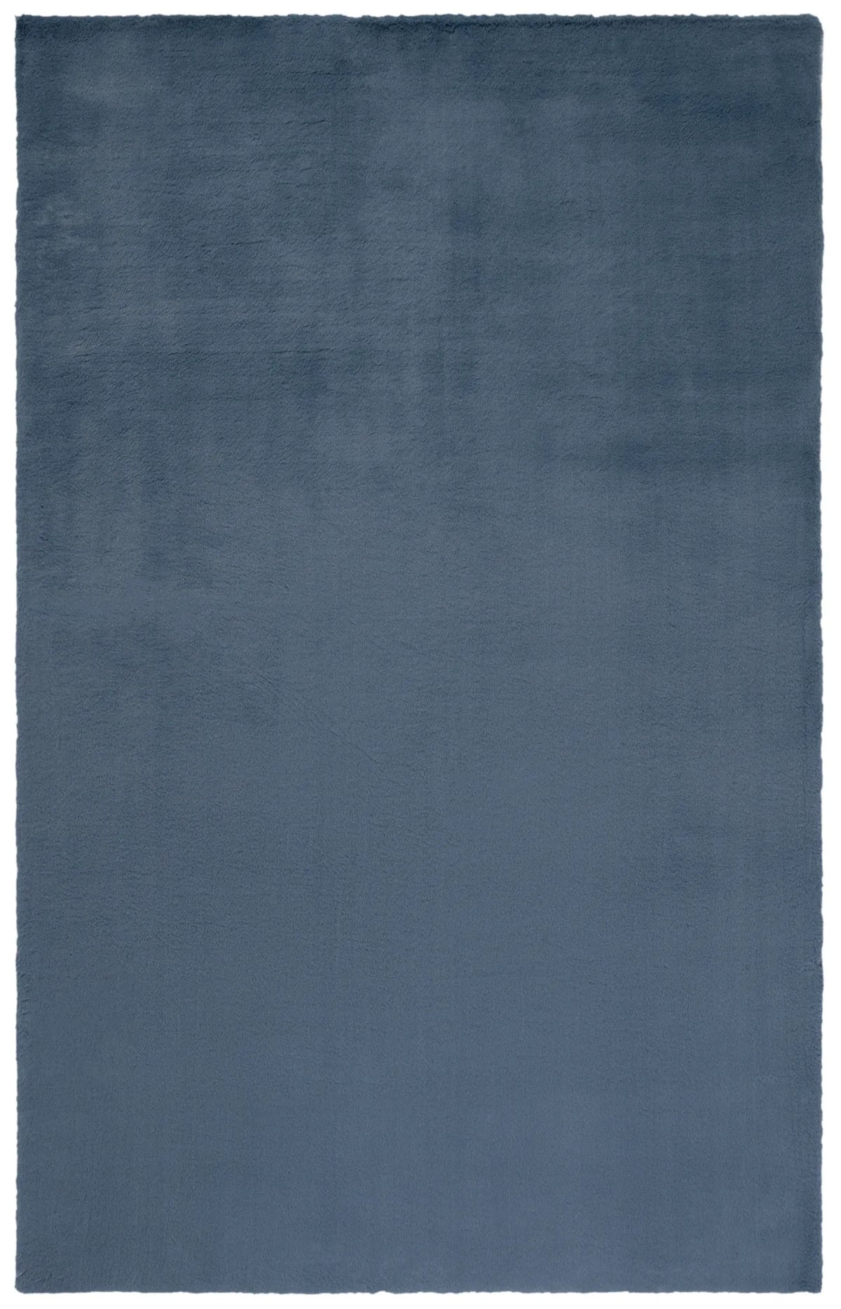 Safavieh Faux Rabbit Fur 4'-0" x 6'-0" Rug in Dark Grey