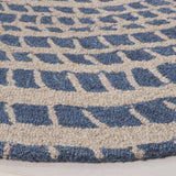 Safavieh Ebony 6'-0" x 6'-0" Rug in Blue / Ivory