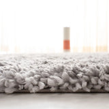 Safavieh Fontana Shag  800 4'-0" x 6'-0" Rug in Grey / Cream