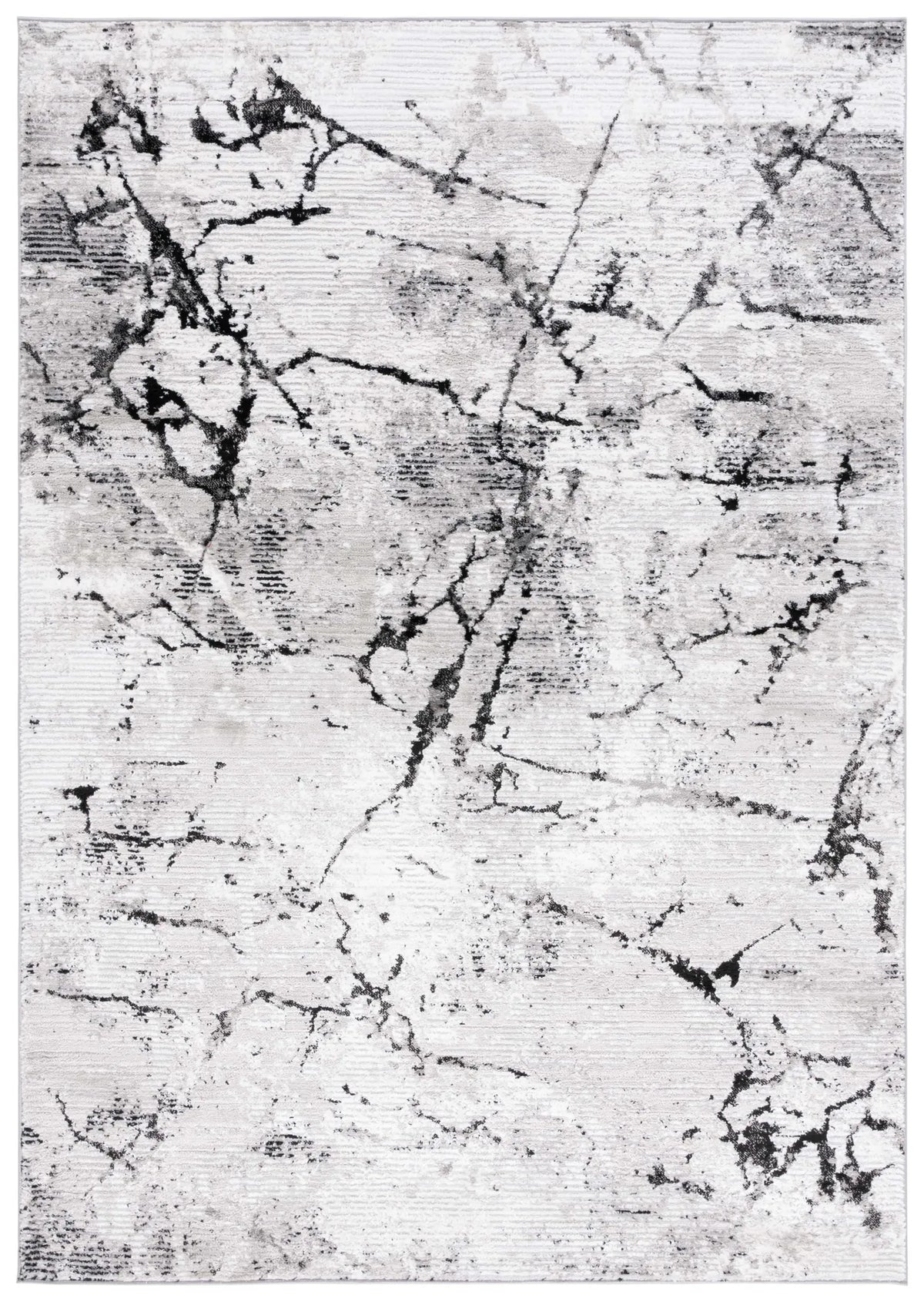 Safavieh Meadow 500 4'-0" x 6'-0" Rug in Grey / Black