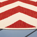 Safavieh Courtyard 5'-3" x 5'-3" Rug in Red