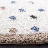 Safavieh Calico Shag 5'-3" x 5'-3" Rug in Ivory / Taupe