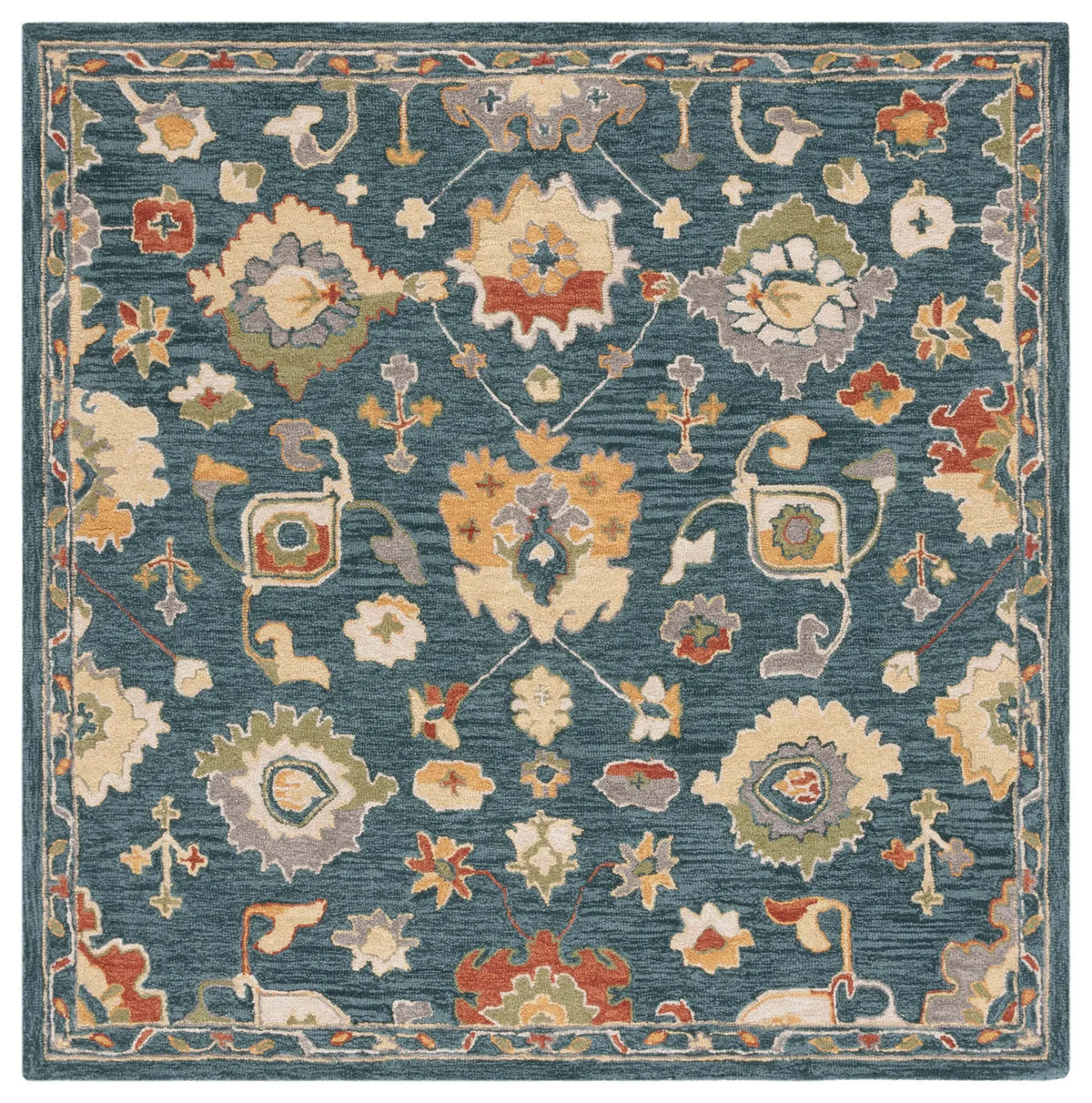 Safavieh Metro 6'-0" x 6'-0" Rug in Dark Grey / Red