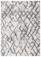 Safavieh Horizon Shag 800 4'-0" x 6'-0" Rug in Grey / Ivory