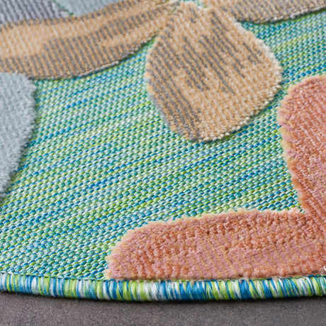 Safavieh Cabana 10'-0" x 10'-0" Rug in Green / Rust