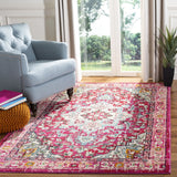 Safavieh Monaco 4'-0" x 5'-7" Rug in Fuchsia / Light Blue