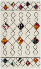 Safavieh Fiesta Shag 3'-0" x 5'-0" Rug in Cream / Multi