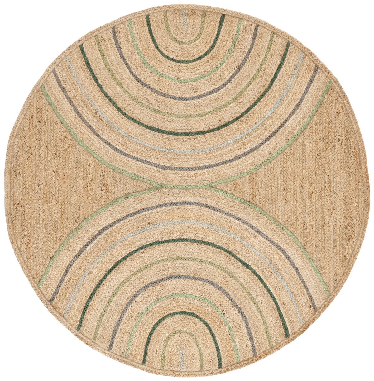 Safavieh Natural Fiber 6'-0" x 6'-0" Rug in Natural / Green