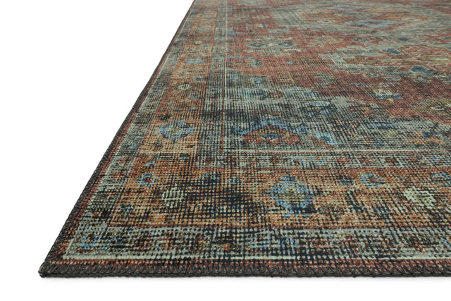 Loloi Skye Sky-07 Terracotta/Sky Rugs - rug corner