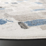 Safavieh Pyramid 6'-7" x 6'-7" Rug in Ivory / Grey Navy