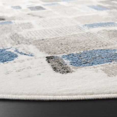 Safavieh Pyramid 6'-7" x 6'-7" Rug in Ivory / Grey Navy