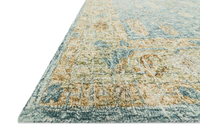 Loloi Julian Ji-05 Blue / Gold Rugs - rug corner