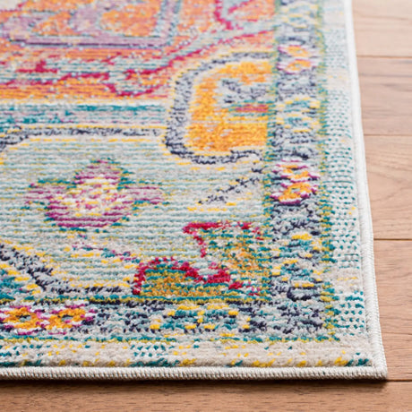 Safavieh Crystal 4'-0" x 6'-0" Rug in Light Blue / Fuchsia