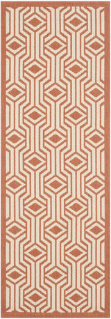 Safavieh Courtyard 2'-3" x 6'-7" Rug in Beige / Terracotta