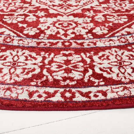 Safavieh Brentwood 6'-7" x 6'-7" Rug in Red / Ivory