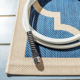Safavieh Courtyard 6'-7" x 9'-6" Rug in Navy / Beige