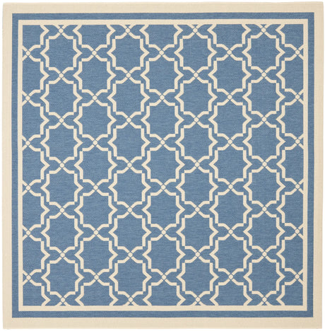 Safavieh Courtyard 6'-7" x 6'-7" Rug in Blue / Beige