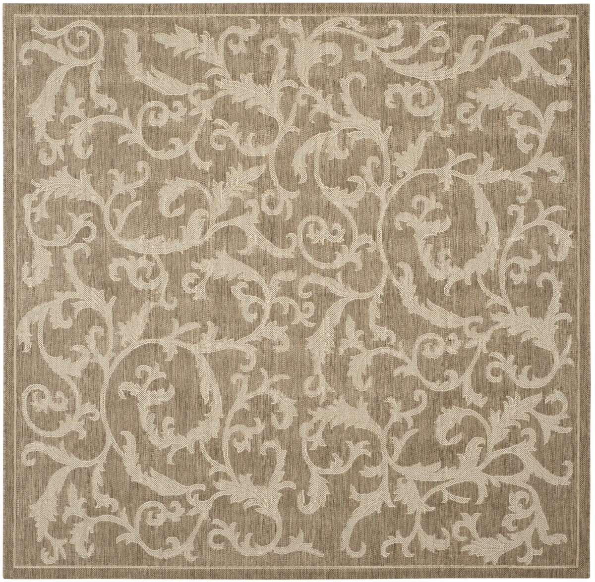 Safavieh Courtyard 6'-7" x 6'-7" Rug in Brown / Natural