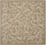 Safavieh Courtyard 6'-7" x 6'-7" Rug in Brown / Natural