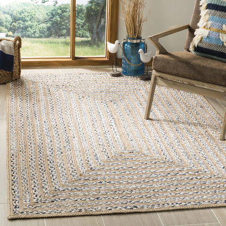 Safavieh Natural Fiber 4'-0" x 6'-0" Rug in Blue / Natural