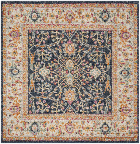 Safavieh Madison 5'-3" x 5'-3" Rug in Navy / Creme