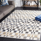 Safavieh Pyramid 4'-5" x 6'-5" Rug in Ivory / Grey Navy