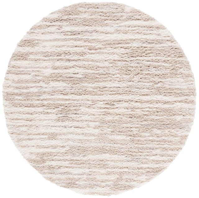 Safavieh Lindsay Shag 6'-7" x 6'-7" Rug in Beige / Ivory