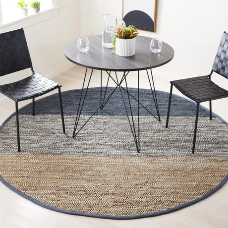 Safavieh Vintage Leather 7'-0" x 7'-0" Rug in Blue / Grey