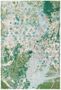 Safavieh Monaco 4'-0" x 5'-7" Rug in Green / Turquoise