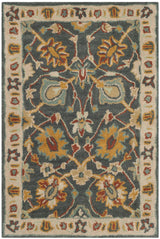 Safavieh Classic 2'-0" x 3'-0" Rug in Dark Grey / Ivory