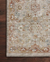 Loloi Gaia Gaa-05 Natural/Multi Rug - corner on wood