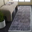 Safavieh Mila 2'-2" x 8'-0" Rug in Light Grey / Black