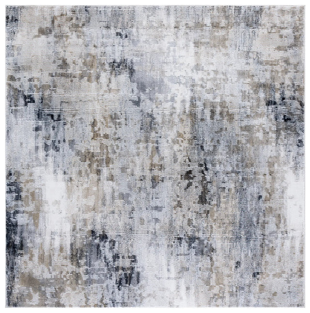 Safavieh Slate 700 6'-7" x 6'-7" Rug in Grey / Brown Ivory