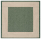 Safavieh Courtyard 6'-7" x 6'-7" Rug in Dark Green / Beige