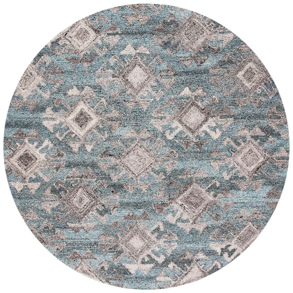 Safavieh Abstract 6'-0" x 6'-0" Rug in Grey / Black