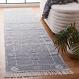 Safavieh Kilim 2'-3" x 9'-0" Rug in Dark Grey / Ivory