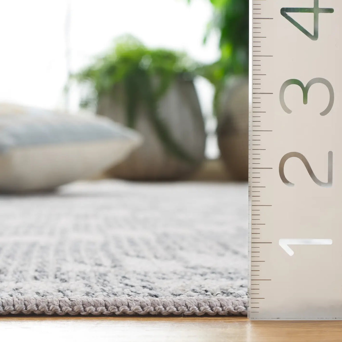 Safavieh Prairie 300 4'-0" x 6'-0" Rug in Grey / Ivory