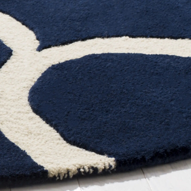 Safavieh Cambridge 6'-0" x 6'-0" Rug in Dark Blue / Ivory