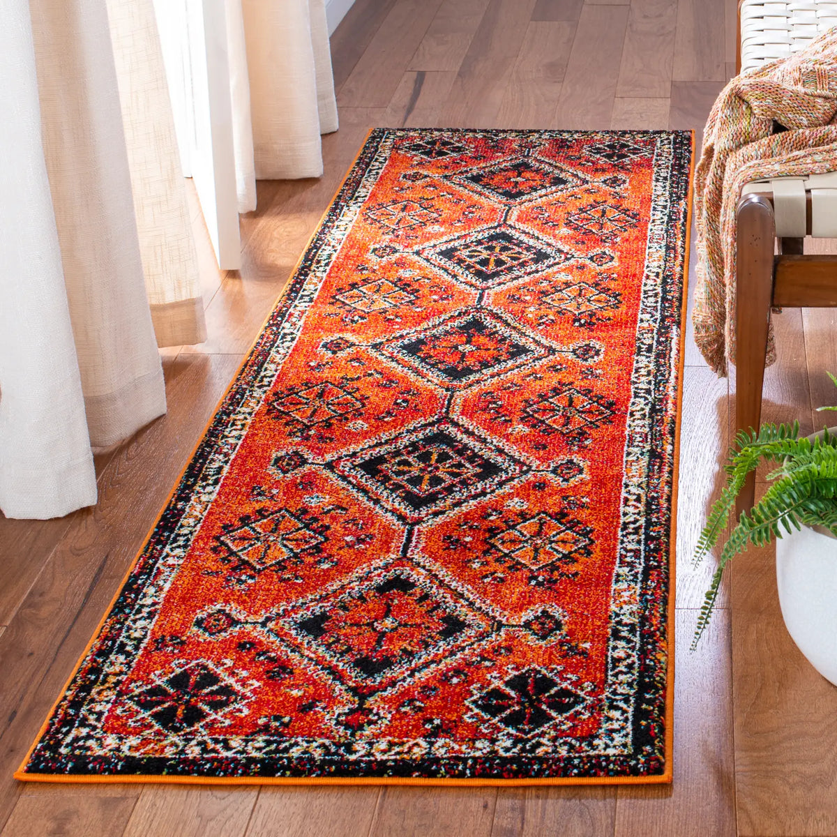 Safavieh Vintage Hamadan 2'-3" x 10'-0" Rug in Orange / Red