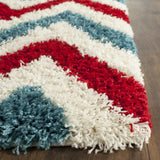 Safavieh Sgk-Shag Kids 2'-3" x 7'-0" Rug in Ivory / Red