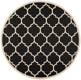 Safavieh Courtyard 6'-7" x 6'-7" Rug in Black / Beige