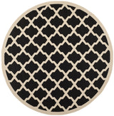 Safavieh Courtyard 7'-10" x 7'-10" Rug in Black / Beige