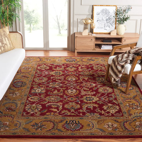 Safavieh Classic 9'-6" x 13'-6" Rug in Red / Gold