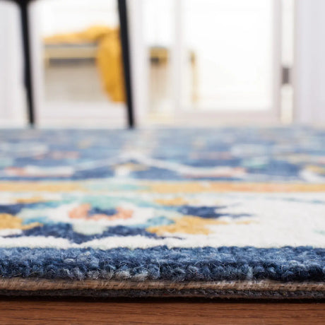 Safavieh Micro-Loop 4'-0" x 6'-0" Rug in Blue / Ivory