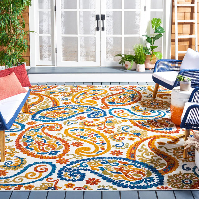 Safavieh Cabana 10'-0" x 14'-0" Rug in Cream / Navy